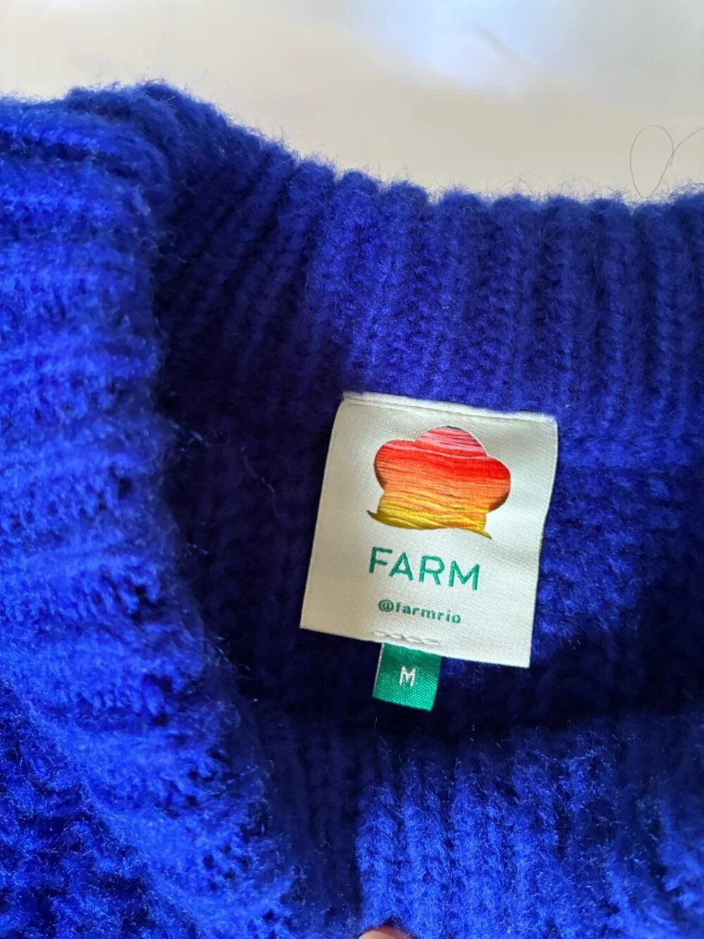 FARM Rio Cobalt Blue Braided Sweater - Picture 4 of 11
